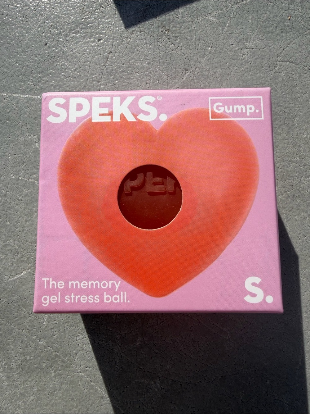 Speks Gump Heart Memory Gel Stress Ball in Red